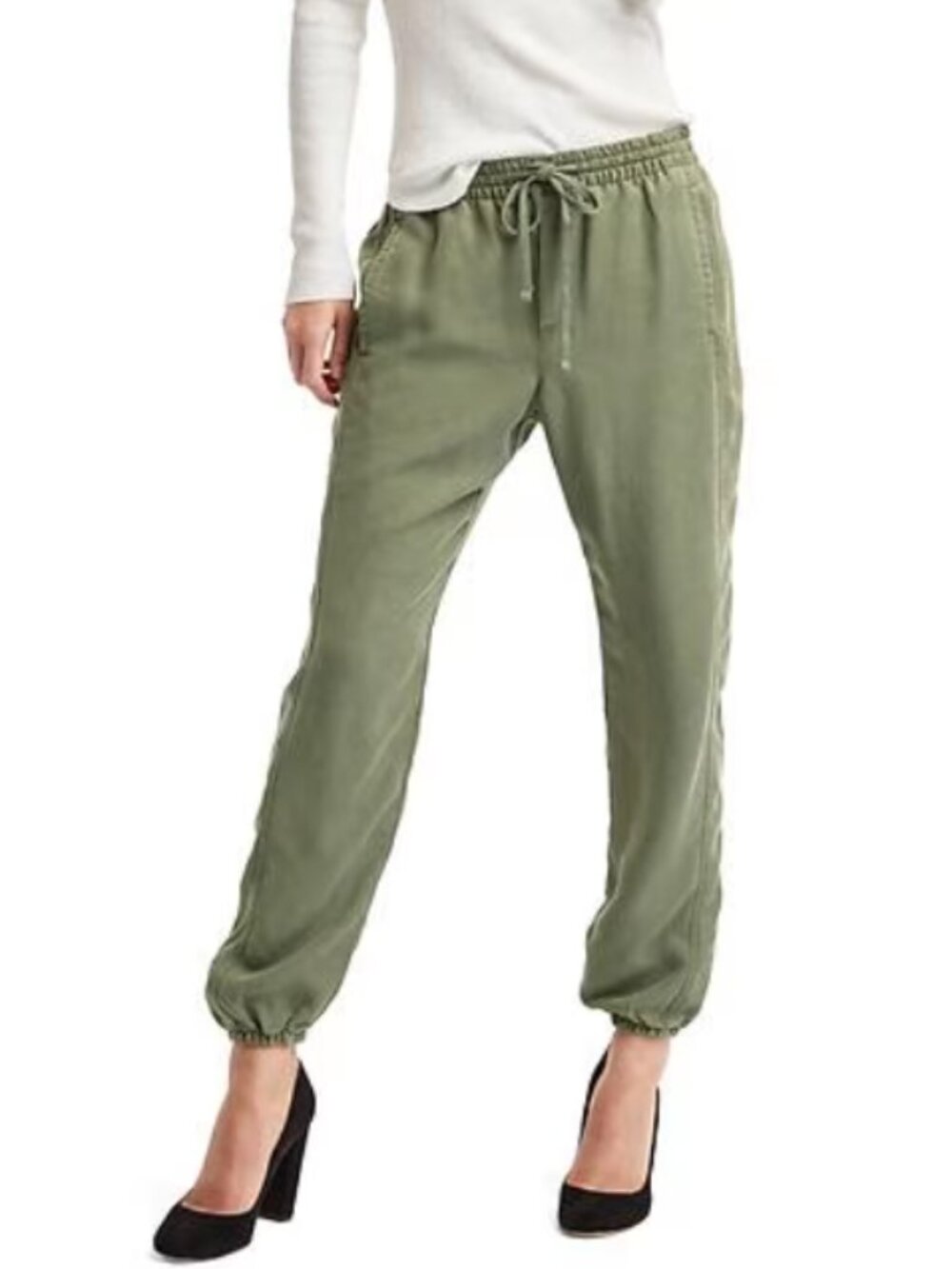 GAP Olive Green - TENCEL™ side-panel jogger women’s Small Utility Lounge Pants